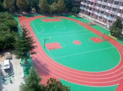 河南洛陽嵩縣 硅PU跑道、球場(chǎng)_其他案例_廣東