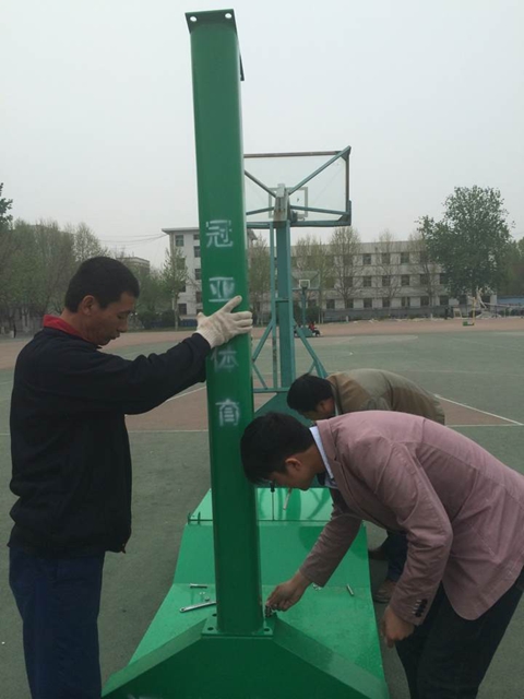 GYTY-A008移動(dòng)式綠色單臂籃球架