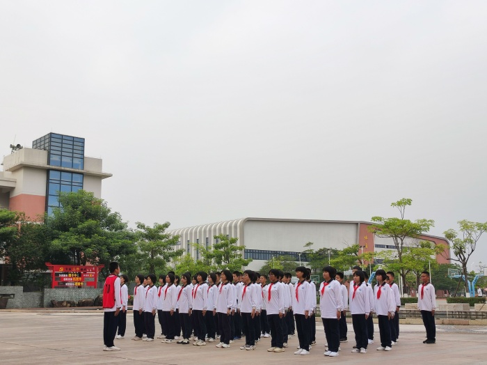 颯爽英姿展風(fēng)采，隊(duì)列隊(duì)形顯聚力