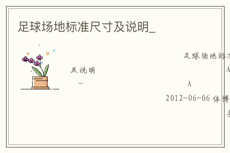 足球場地標(biāo)準(zhǔn)尺寸及說明_