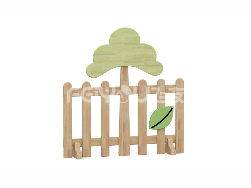 游戲互動卡通造型實木圍欄-028