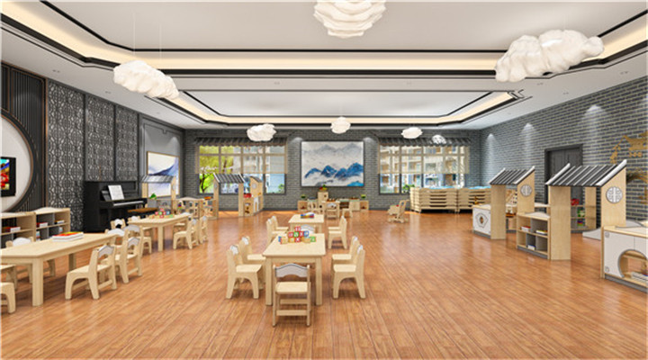 南方幼兒園室內(nèi)整體設計:新中式教室 南方幼兒園室內(nèi)整體設計:新中式教室