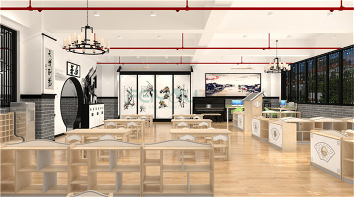 南方幼兒園室內(nèi)整體設(shè)計(jì):中式教室 南方幼兒園室內(nèi)整體設(shè)計(jì):中式教室