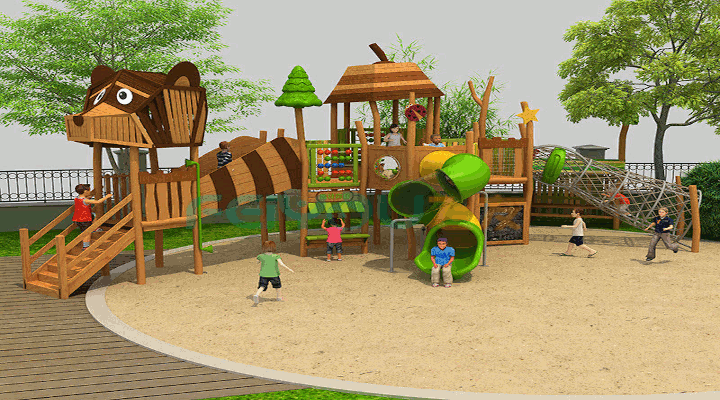 南方木制組合滑梯復(fù)古典雅是孩子們的最?lèi)?ài)