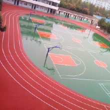 彈性硅PU球場 4MM高彈性運動塑膠跑道 顆粒狀籃球場網(wǎng)球場